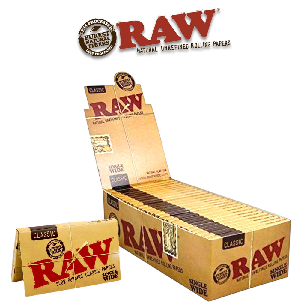 Raw Classic Single Wide Papers- 25ct - Rolling Papers Raw wholesale supplier Aonecostumer