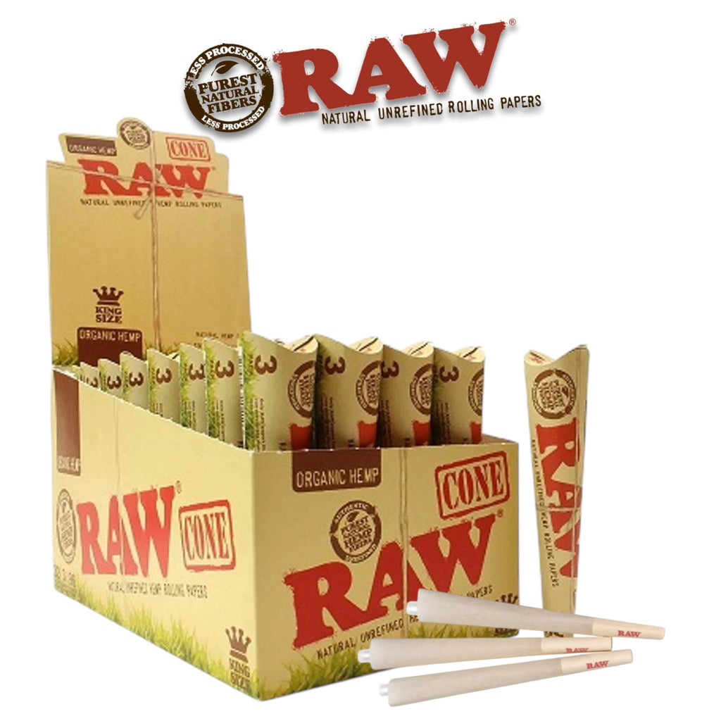 Raw ORGANIC Cones King 3pk-32ct - Rolling Papers Raw wholesale supplier Aonecostumer