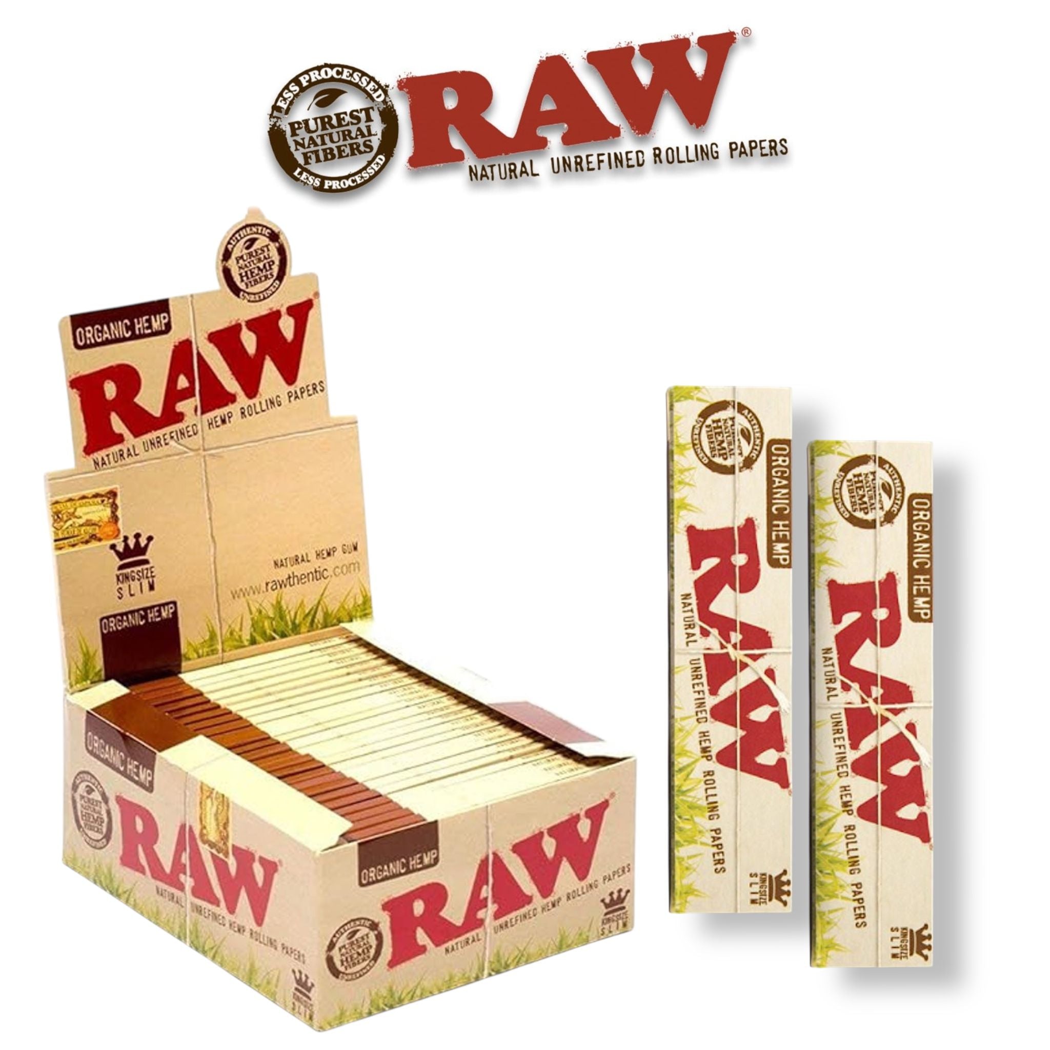 Raw Organic Papers King Slim-50ct - Rolling Papers Raw wholesale supplier Aonecostumer