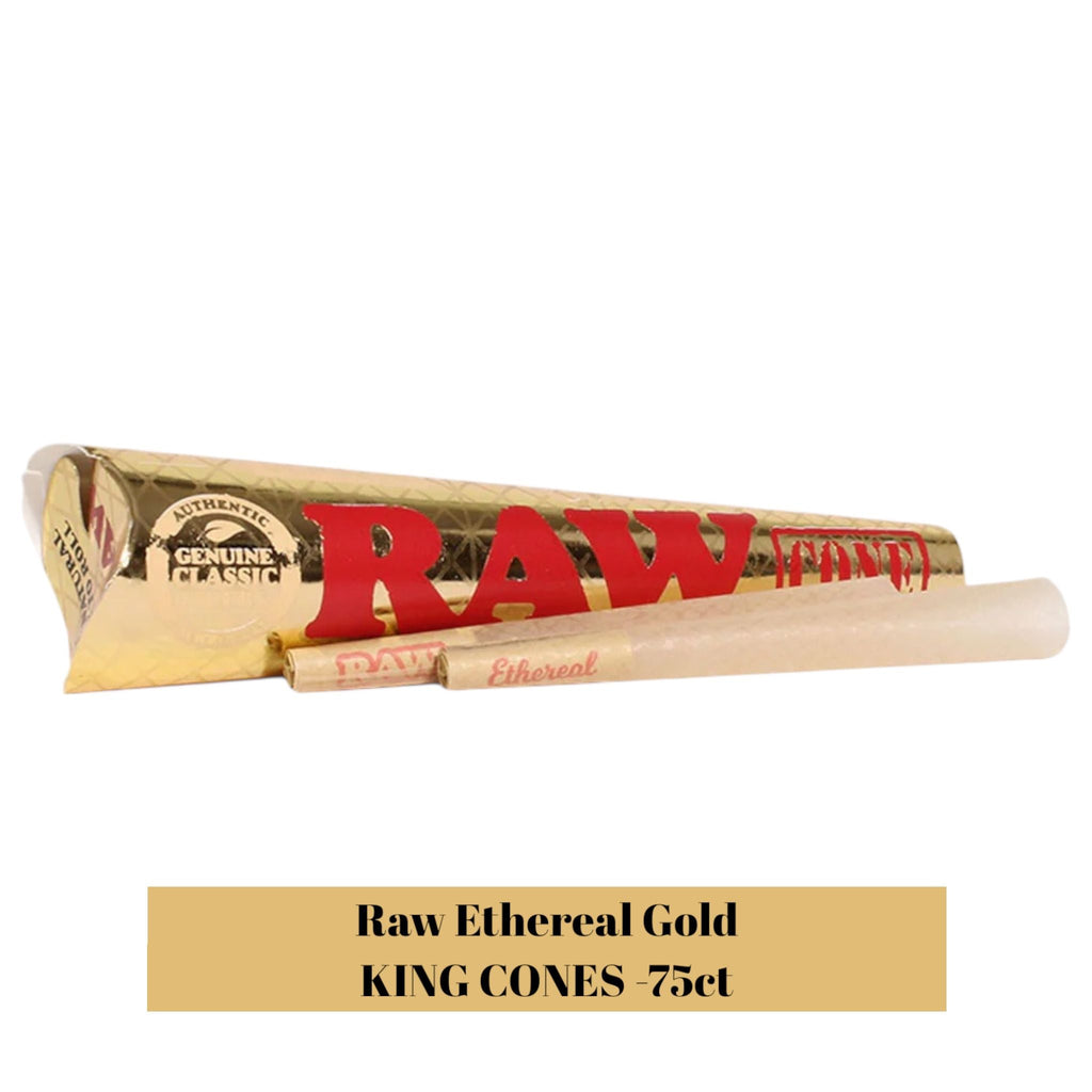 Raw Ethereal CONES Gold King -75ct - Rolling Papers Raw wholesale supplier Aonecostumer