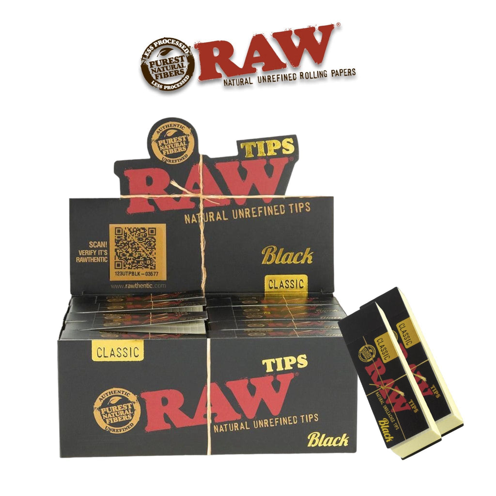 Raw Classic Tips Black-50ct - Rolling Papers Raw wholesale supplier Aonecostumer