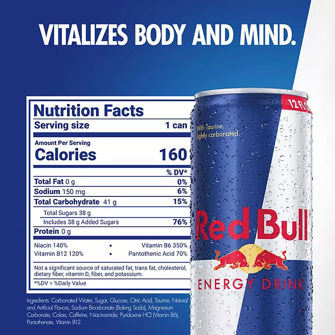 Red Bull Energy Drink Case – 12 oz Cans, Pack of 24 - Energy Drinks Red Bull wholesale supplier Aonecostumer