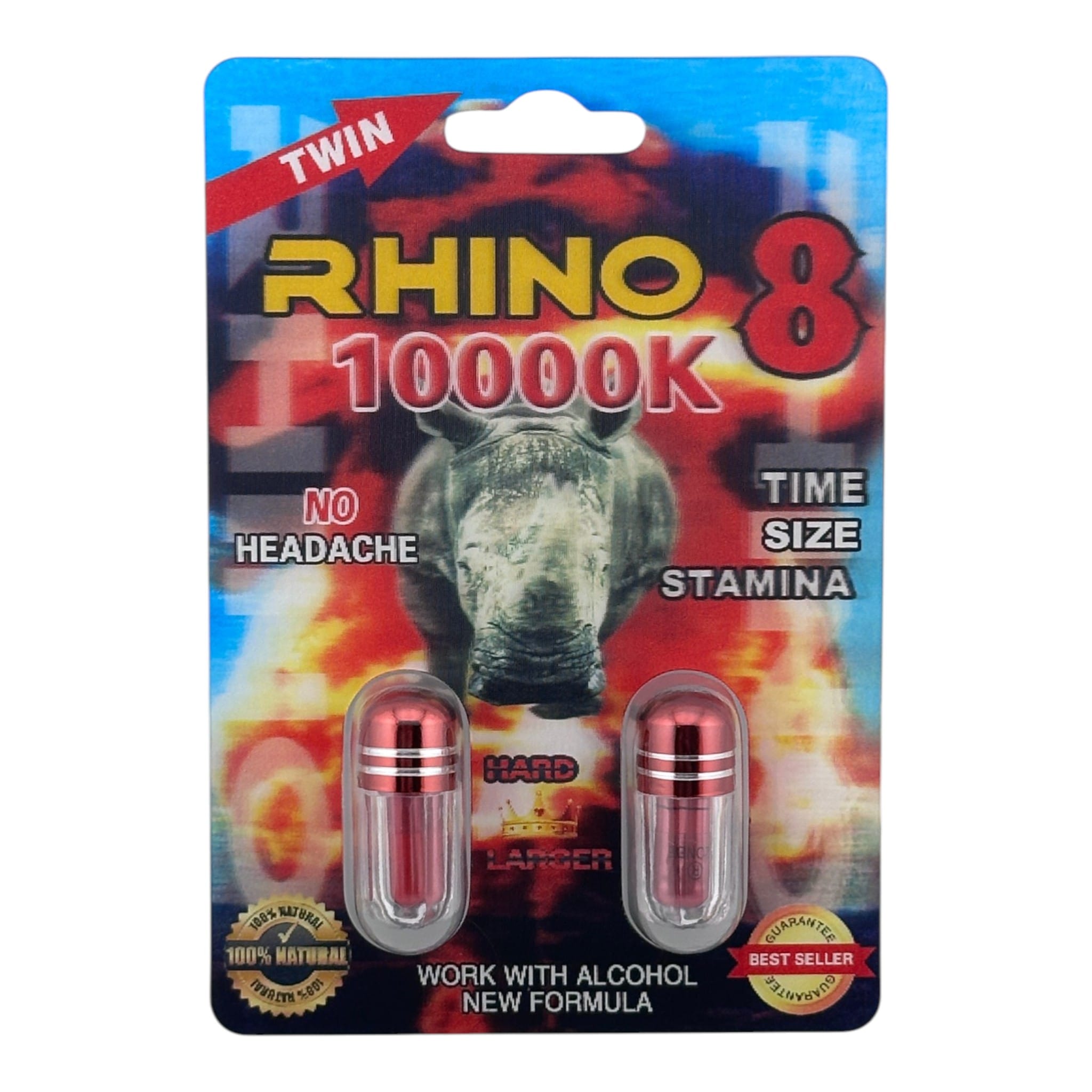 Rhino 8 10000K Twin Pack – 2 Pills - Pills Rhino wholesale supplier Aonecostumer