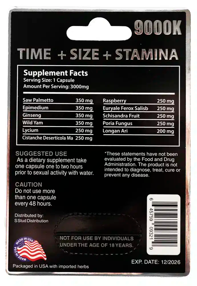 Rhino Power 9000K Male Pills