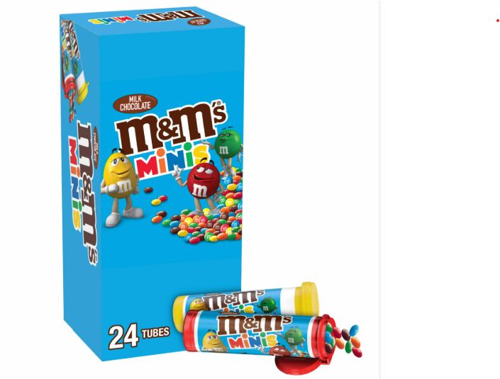 M&M’s Minis Milk Chocolate Candy –1. 08 oz Tubes (24‑count) - My Store wholesale supplier Aonecostumer