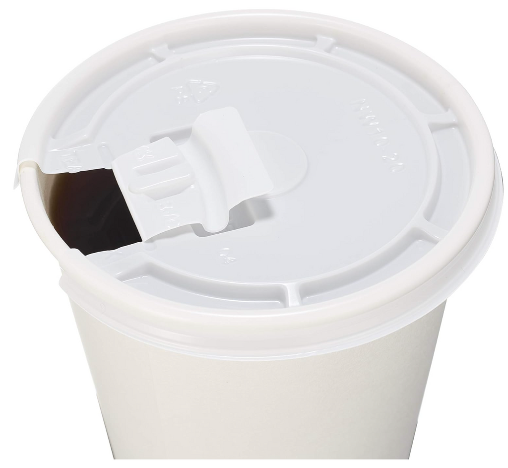 Himson white tear back coffee cup lid 10-20oz 1000ct - My Store wholesale supplier Aonecostumer