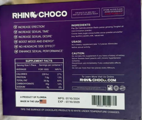 Rh1n0 69 Choco Male  12 Count Box