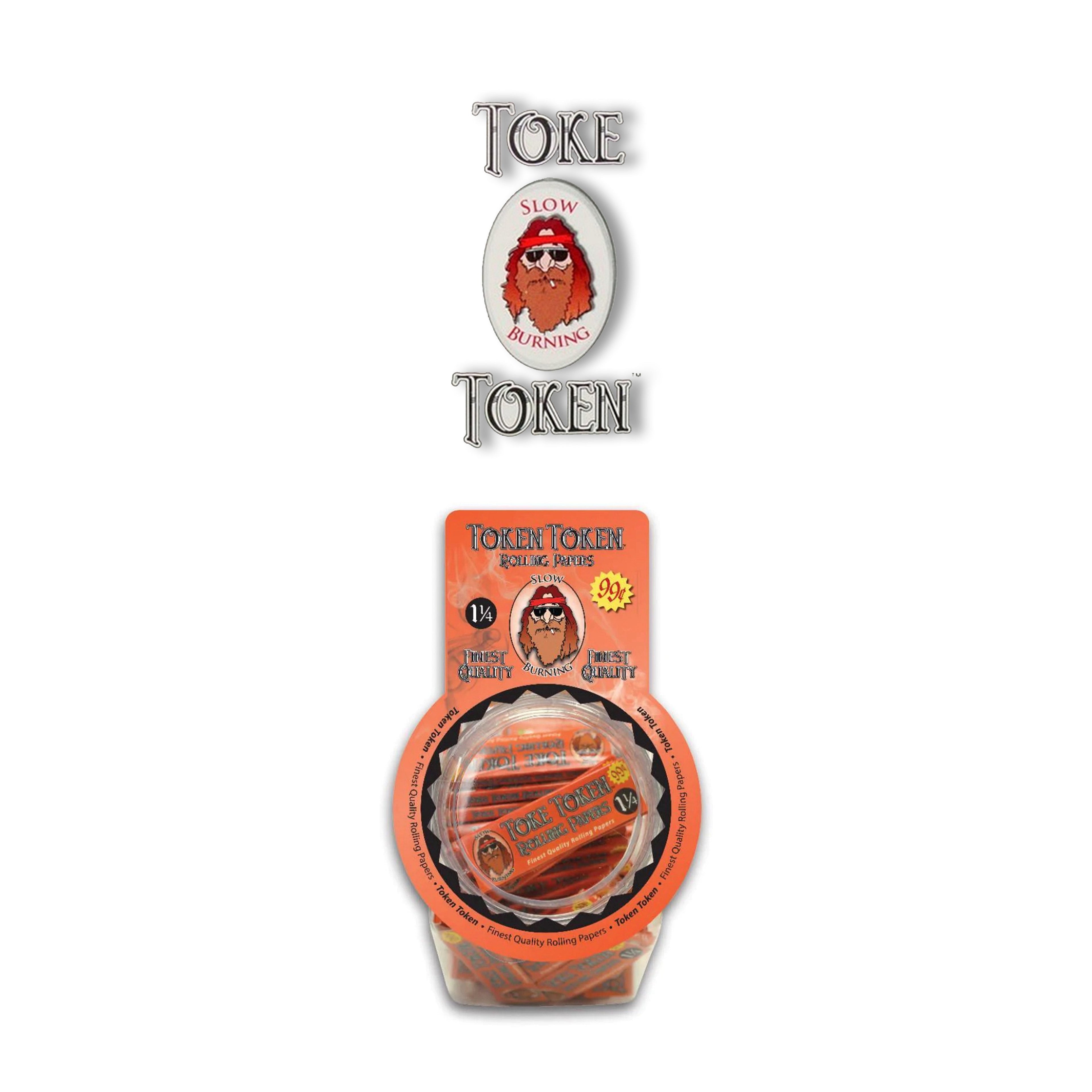 Toke Token Rolling Paper 0.99c Fish Bowl Display 1 1/4 size- 72ct - Rolling Papers Toke Token wholesale supplier Aonecostumer