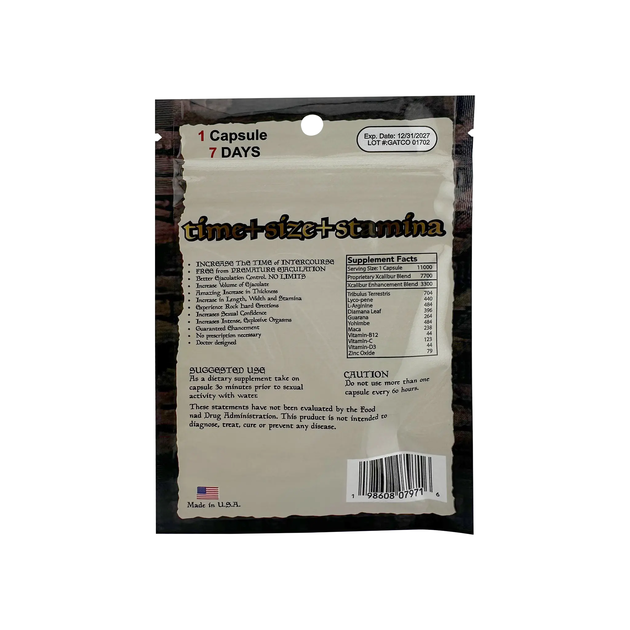 Xcalibur Platinum 11000 Pill – 24 x 1 ct. - Pills Xcalibur wholesale supplier Aonecostumer