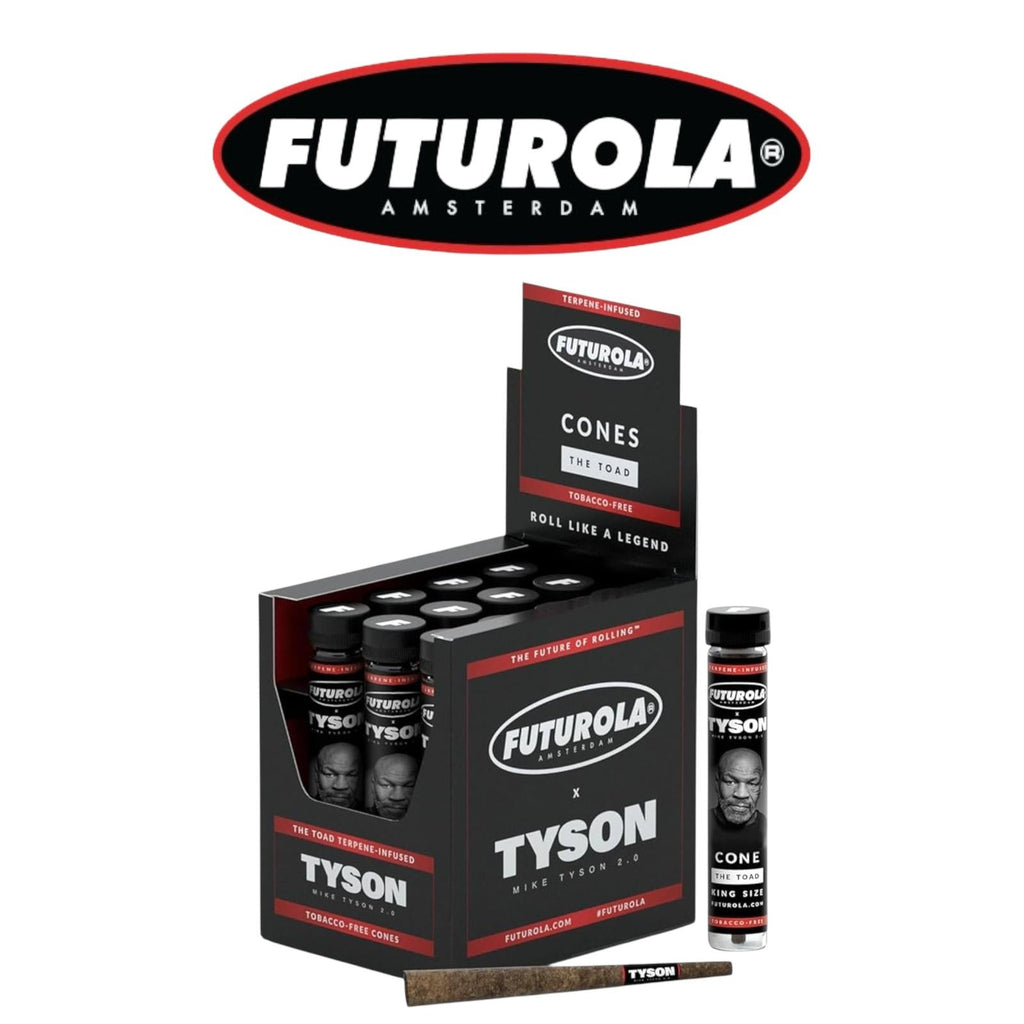 Futurola Tyson Cones- Toad Red 12ct - Rolling Papers Tyson wholesale supplier Aonecostumer