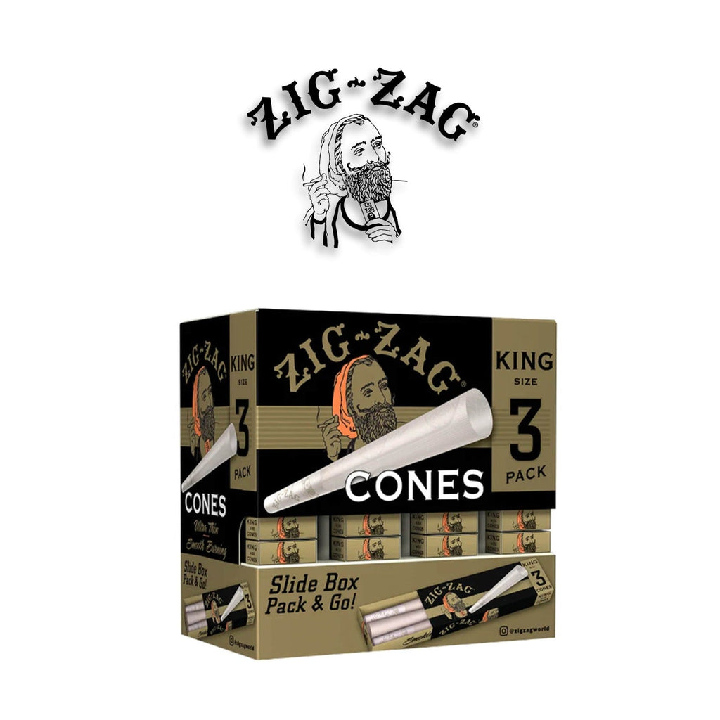 Zig Zag Cone Ultra Thin King 3pk-24ct - Rolling Papers Zig Zag wholesale supplier Aonecostumer