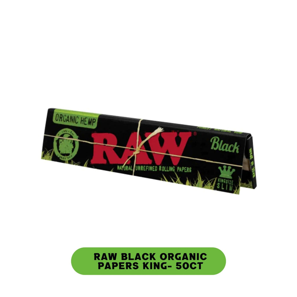 Raw Black Organic Papers King- 50ct - Rolling Papers Raw wholesale supplier Aonecostumer