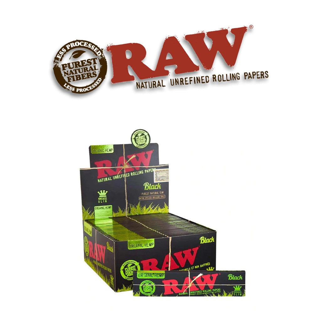 Raw Black Organic Papers King- 50ct - Rolling Papers Raw wholesale supplier Aonecostumer