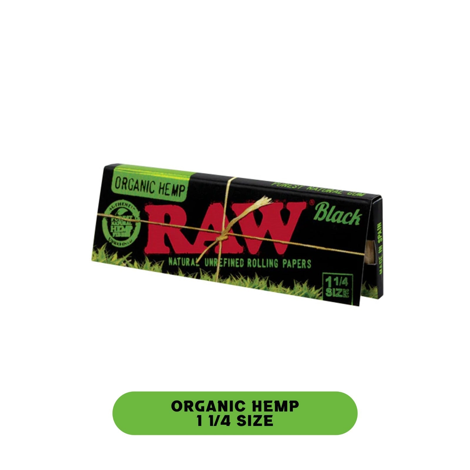 Raw Black Organic Papers 1 1/4- 24ct - Rolling Papers Raw wholesale supplier Aonecostumer