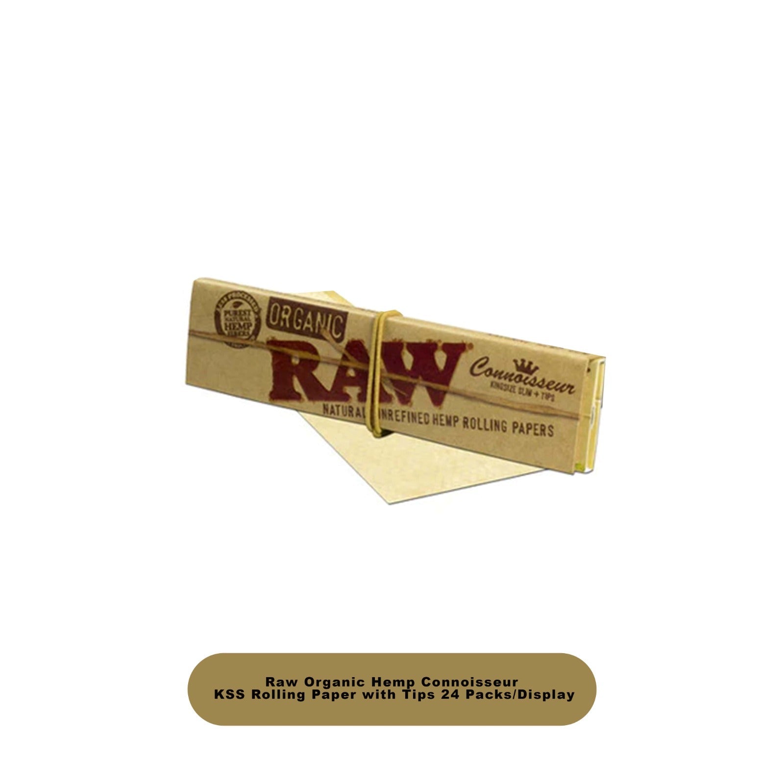 Raw Organic Hemp Connoisseur King Size Papers+Tips-24ct - Rolling Papers Raw wholesale supplier Aonecostumer