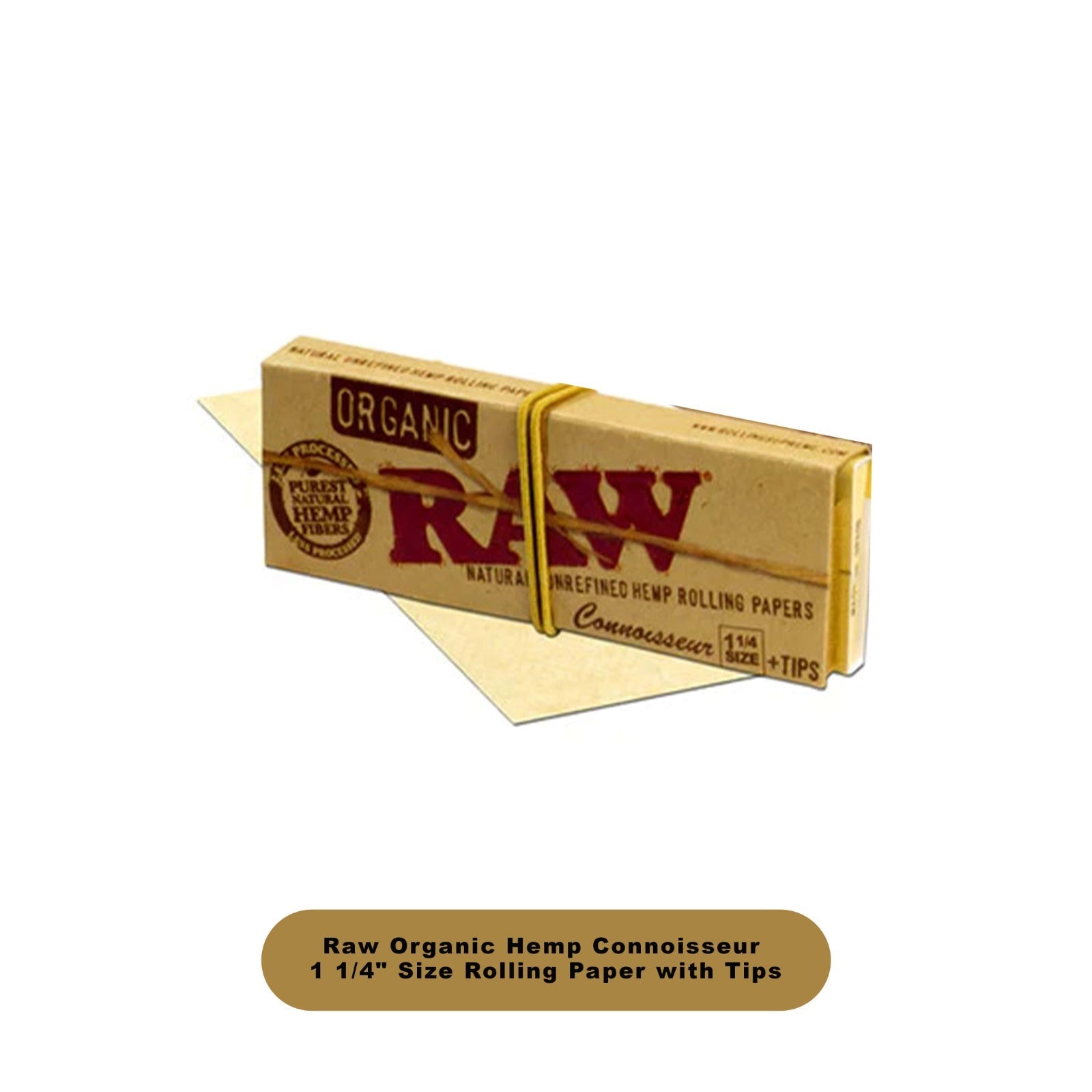 Raw Organic Hemp Connoisseur 1 1/4 Size Papers+Tips-24ct - Rolling Papers Raw wholesale supplier Aonecostumer