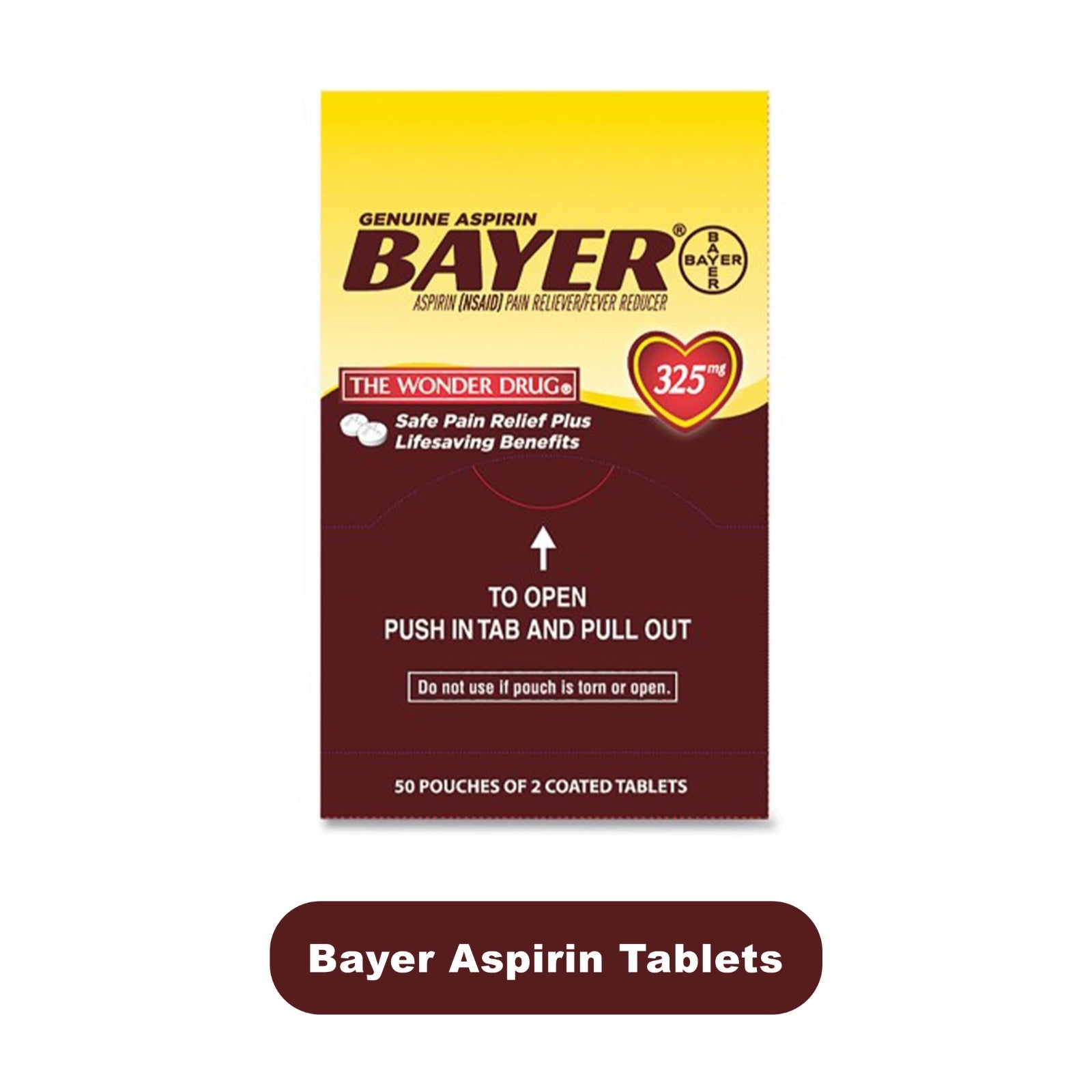 Bayer Tablet 2pk- 50ct - Medicine Bayer wholesale supplier Aonecostumer