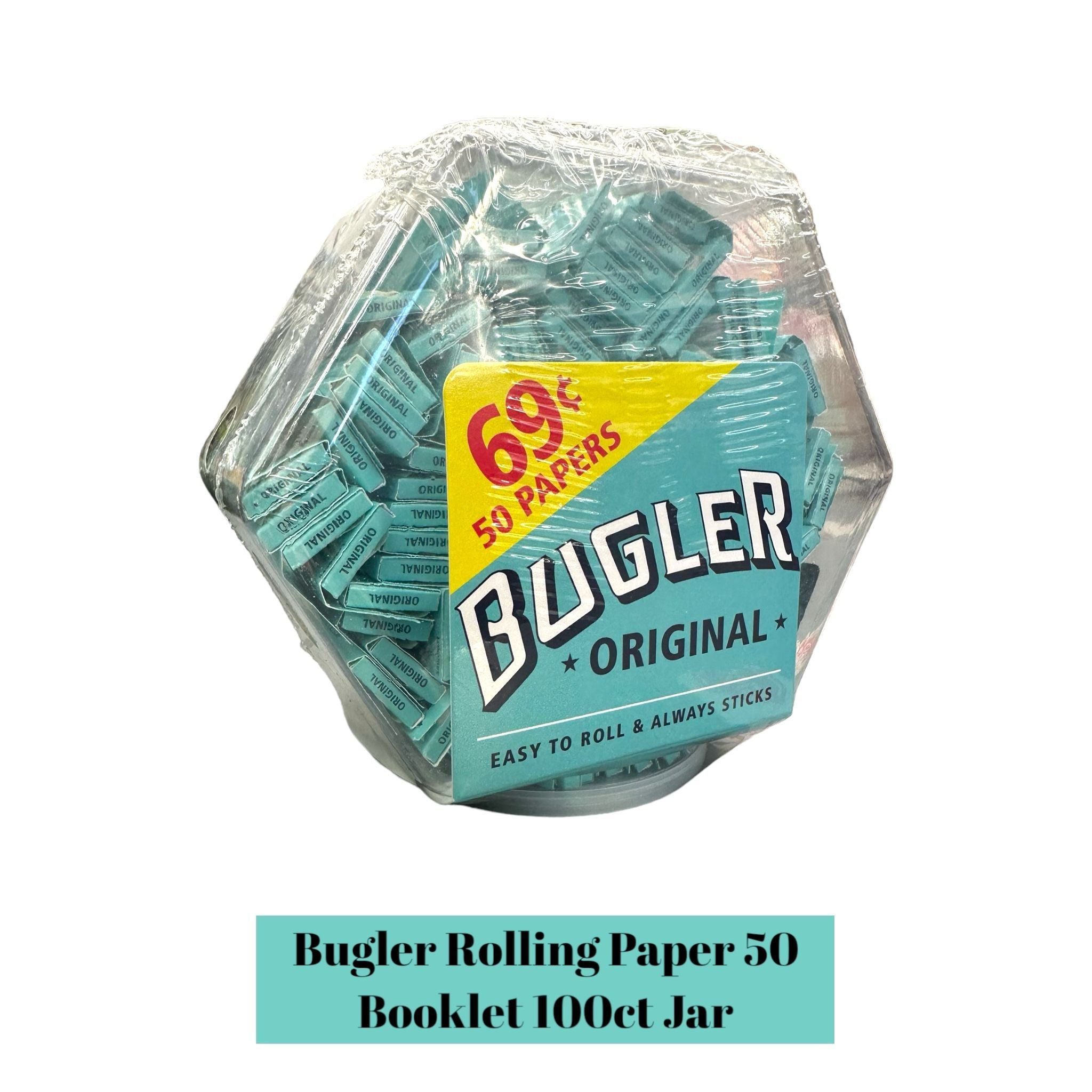 Bugler Rolling Paper 50 Booklet 100ct Jar - Rolling Papers Bugler wholesale supplier Aonecostumer