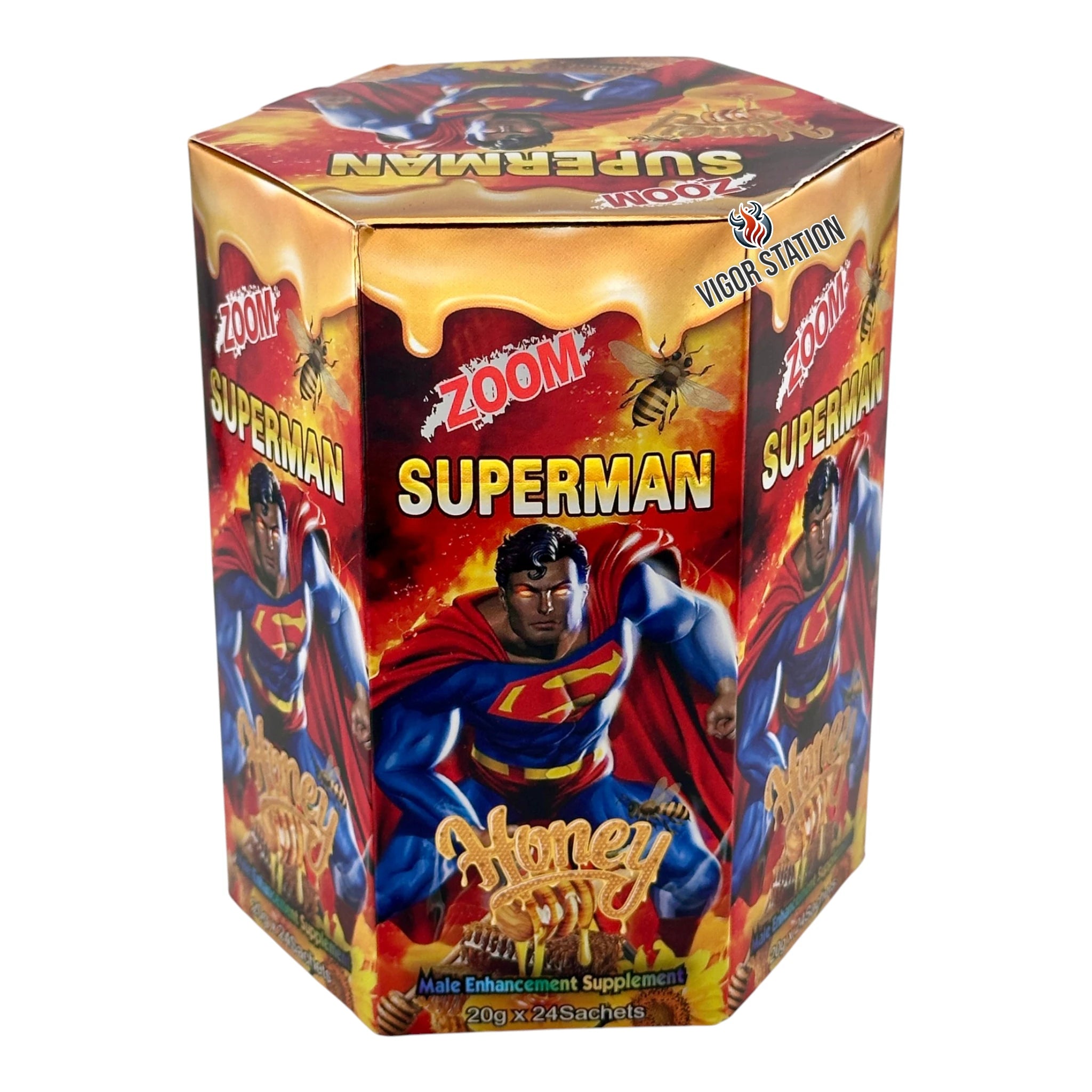 Zoom Superman Honey – 24 Pack - Honey Packs Vigor Station wholesale supplier Aonecostumer