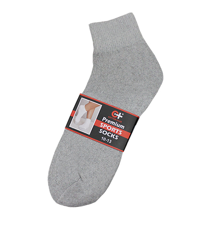 Ankle Socks Gray 12 Pairs - Socks Aonecostumer wholesale supplier Aonecostumer