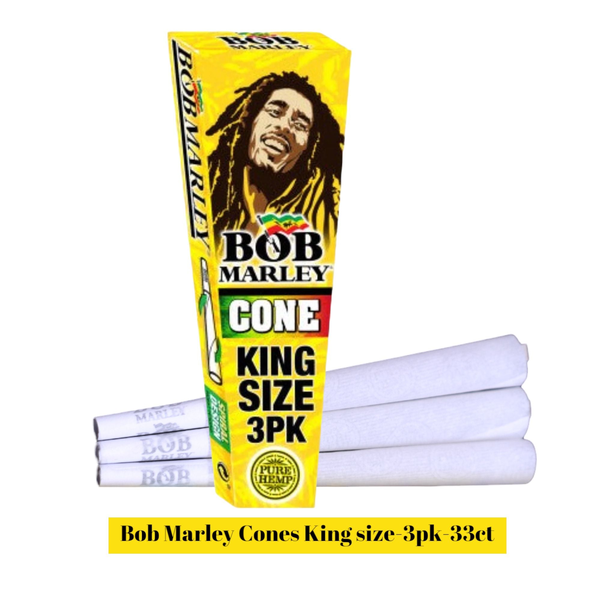 Bob Marley Cones King 3pk-33ct - Rolling Papers Bob Marley wholesale supplier Aonecostumer