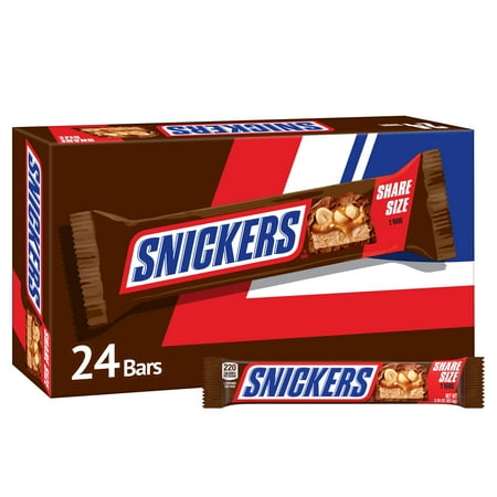 Snickers Share Size Chocolate Bars, Milk Chocolate, 3.29 Oz, 24/box - My Store wholesale supplier Aonecostumer
