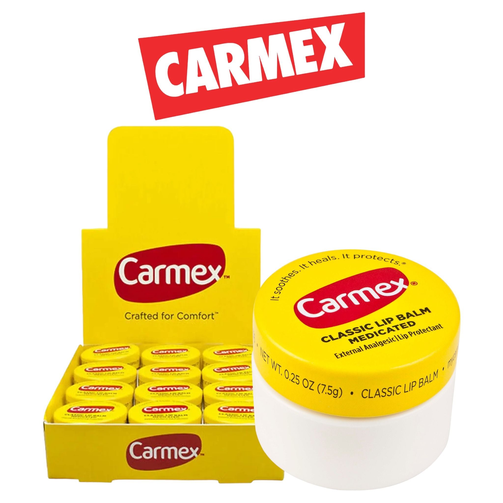 Carmex Lip Balm Jar 1pk Original- 12ct - Personal Use Carmex wholesale supplier Aonecostumer