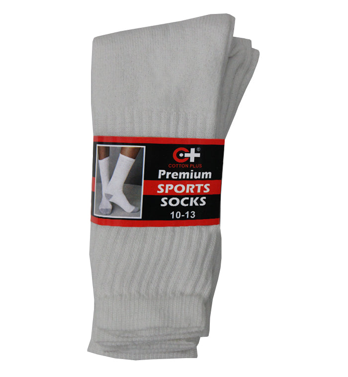 Crew Socks White 12 Pairs - Socks Aonecostumer wholesale supplier Aonecostumer