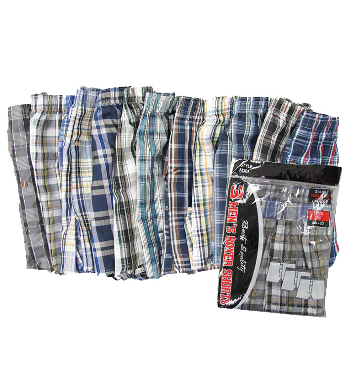 Boxer Shorts 3 Pair Pack 12PC - ( S - XL ) - Underwear Aonecostumer wholesale supplier Aonecostumer