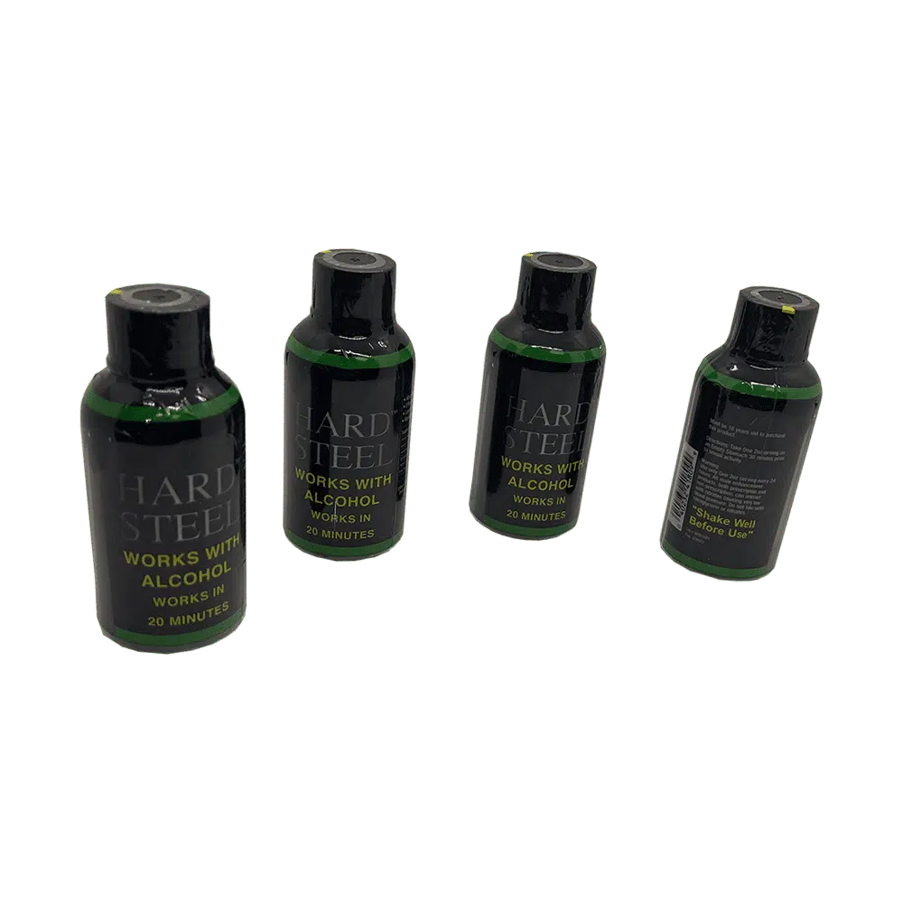 Hard Steel Male Enhancement Liquid Shot, 12 Shots
