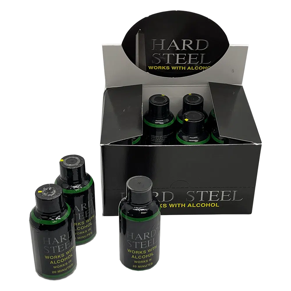 Hard Steel Male Enhancement Liquid Shot, 12 Shots