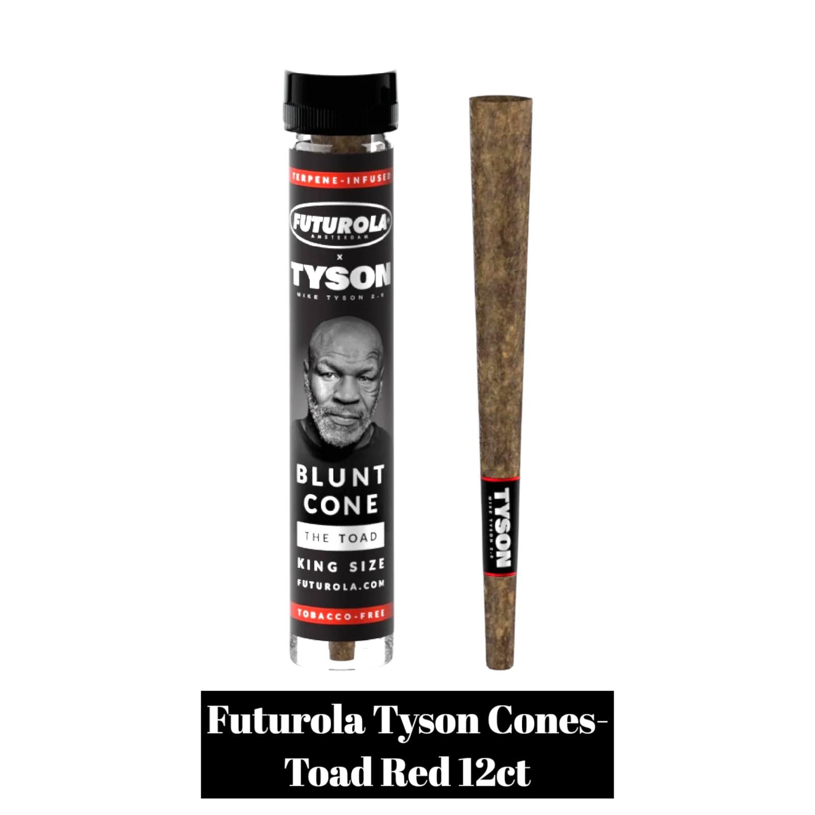 Futurola Tyson Cones- Toad Red 12ct - Rolling Papers Tyson wholesale supplier Aonecostumer